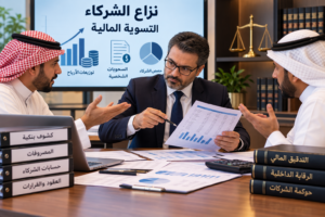 نزاع الشركاء والتسوية المالية لحصص وسحوبات الشركاء