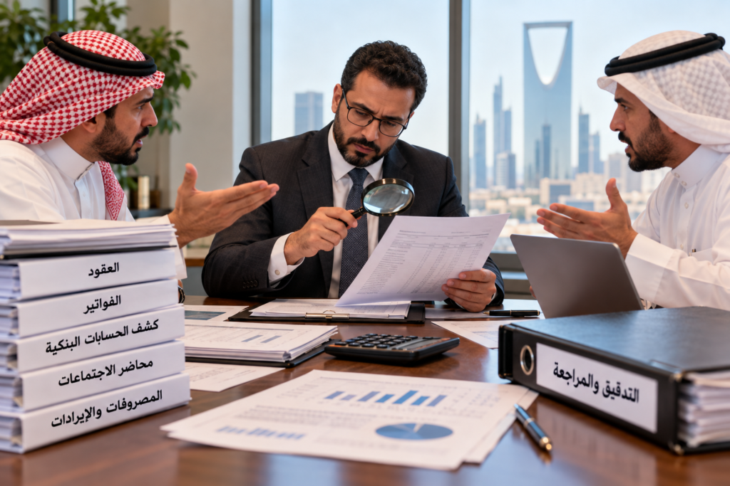 محاسب و مراجع قانوني لفحص نزاع الشركاء
