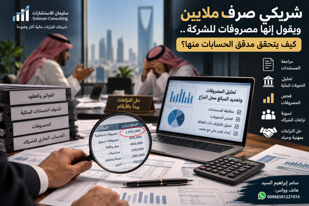 محاسب قانونى لتسوية النزاعات وفحص مصروفات الشركاء