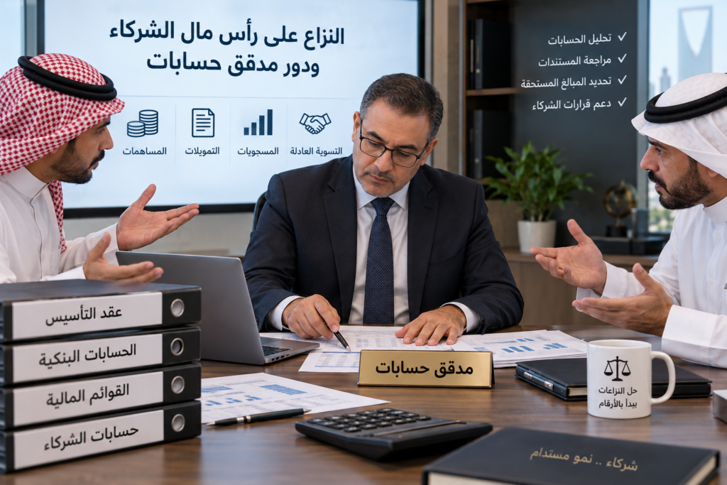 مدقق حسابات في نزاع رأس مال الشركاء