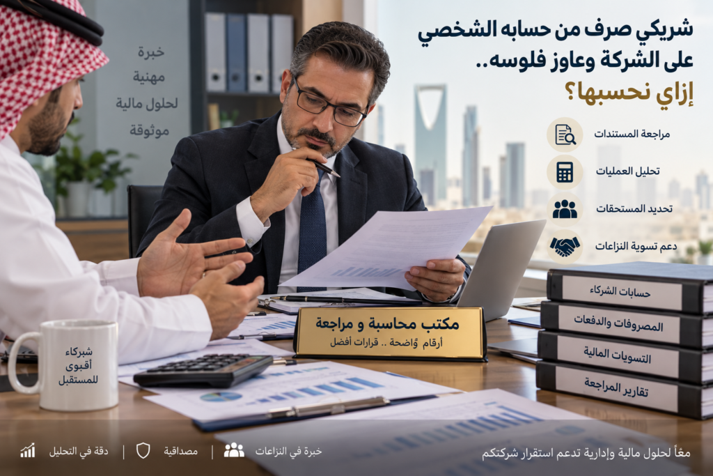مكتب محاسبة و مراجعة لحساب مستحقات الشريك